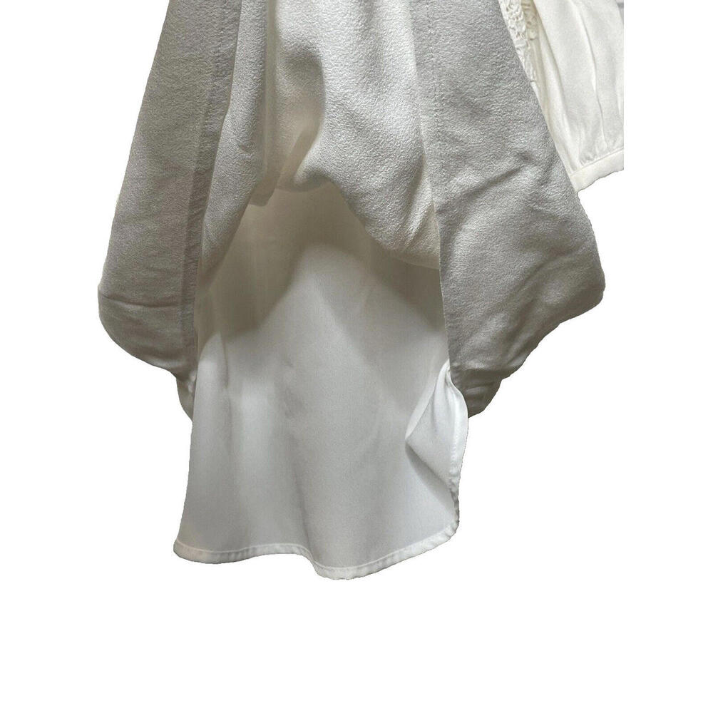 Joie White Pauletta Dress XS Gauze Festival Wear Flowy Lined Long Sleeve Tassel - Picture 8 of 9